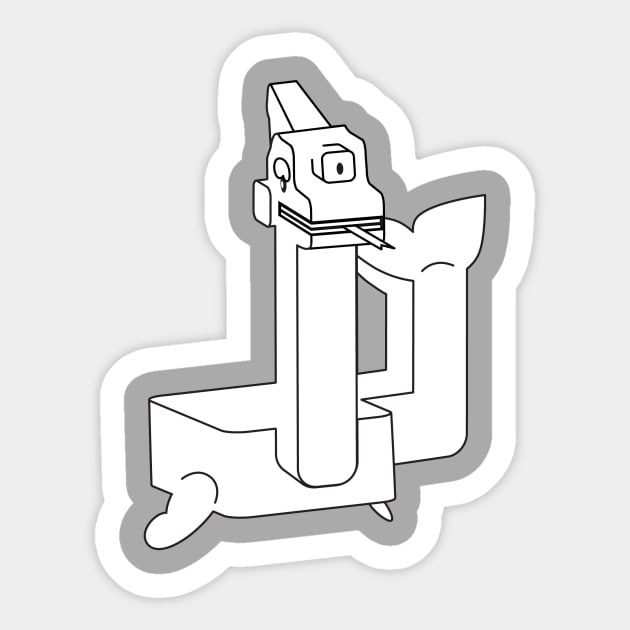 Nessie Cubed Sticker by Sympull